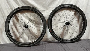 HED 24-Spoke Carbon Disc Brake Thru Axle Tubular Aero 700C Wheelset +Tires - Picture 1 of 14