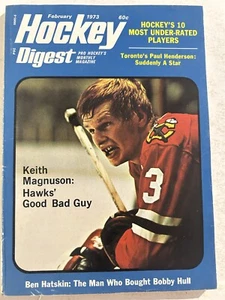 1973 Hockey Digest CHICAGO BLACKHAWKS Keith MAGNUSON No Label NEWSTAND Hull - Picture 1 of 1