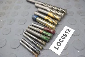 REGRIND CARBIDE END MILL 1/2'' TO 1/4'' LOT OF 12 LOC6744 - Picture 1 of 5