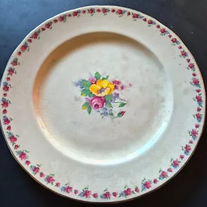 Imperial Porcelain Plate Pink Roses England Pretty Dinnerware 23cm - Picture 1 of 5
