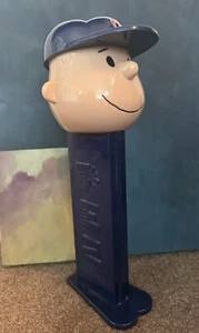 Giant Boston Red Sox Charlie Brown PEZ Dispenser Official MLB Peanuts Blue - Picture 1 of 5