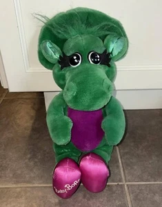 1992 Baby Bop 14” Plush Green Dinosaur Barney & Friends - Picture 1 of 5