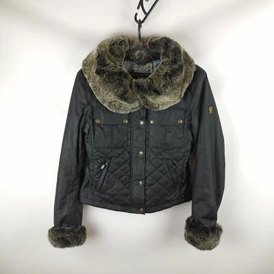 Chaqueta encerada Belstaff etiqueta dorada mujer con piel de conejo lapino Foto 1 de 4