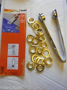 Eyelet Tool Kits and Eyelets 4mm 10mm 15mm or 16mm Hinged Tarpaulin Leather - Picture 1 of 59