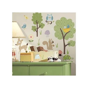 WALDTIERE Wandsticker 89 Aufkleber Eule Hirsch Baum Schildkröte Vögel Sammelalbum - Bild 1 von 2