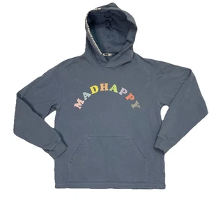 Madhappy Local Optimist Spellout Hoodie Gr. M mittelblau pastellfarben Sweatshirt - Bild 1 von 10
