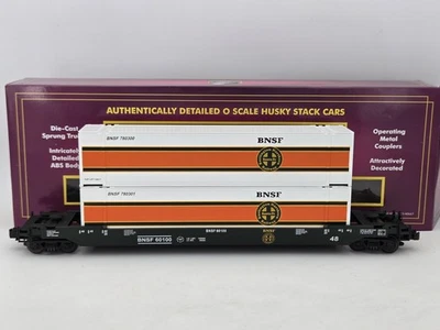 MTH Premier 20-95006 BNSF Husky Stack Car w/ 2x Containers - NEW - O - Image 1 of 4