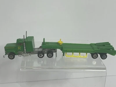 Road Champs 1982 HO Diecast 1/87 Robbins Green Mack Super-Liner Tractor Trailer - Image 1 of 4