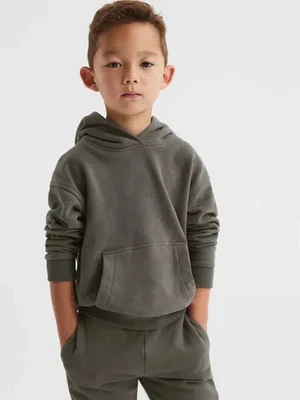 Reiss FAB! Alexander Junior Oversized Cotton Jersey Hoodie in Gray Size 6-7 yr - Изображение 1 из 4