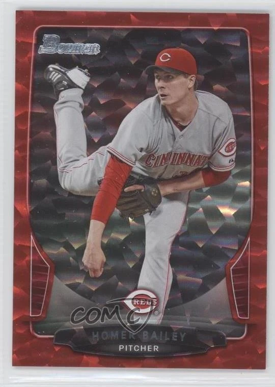 2013 Bowman Red Ice /25 Homer Bailey #114 - Image 1 of 2