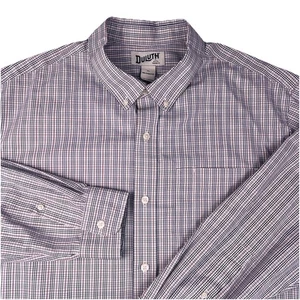 Camisa relajada con botones Duluth Trading Co para hombre XL azul blanco rojo algodón a cuadros - Imagen 1 de 14