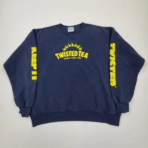 VTG Y2K Champion Twisted Tea Keep It Twisted Navy Rare PROMO Sweatshirt Sz XL - Picture 1 of 16