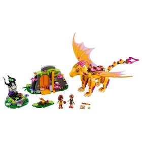 Lego Elf Fire Dragon Lava Cave Plastic Multicolor 1.30lb Emily Jones