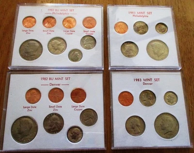 1982 & 1983 P&D MINT SETS IN HARD PLASTIC HOLDERS. THIRD PARTY. UNCIRCULATED. - Image 1 of 4
