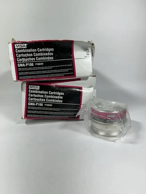 Lot Of 8 New MSA 814923 GMA-P100 Combination Cartridges 198197 Damaged Boxes - Image 1 of 4