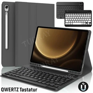 QWERTZ Tastatur Hülle Schutzhülle für Samsung Galaxy Tab S10 S9 FE S8/S7/A9+ DE - Bild 1 von 44