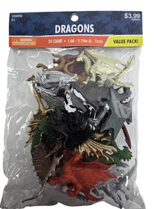 Drachen Figuren Tiere Spielzeug Spielzeit Kunststoff 24 Stück Neu - Bild 1 von 8