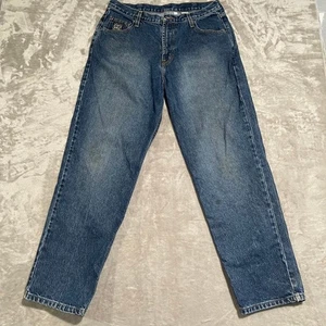 Cinch Jeans Mens 35x32 Blue Denim Black Label Western Rodeo Cowboy Pants - Picture 1 of 12