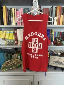 MADONNA KONZERT TANK TOP REBEL HEART TOUR 2015/16 ROT NEU OHNE ETIKETT MEDIUM - Bild 1 von 4