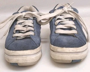Zapatos Tenis Converse All Stars Gamuza Azul De Colección Años 90 Trozo Plataforma Mujeres 9 - Imagen 1 de 8