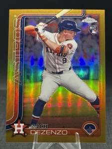 2025 Topps Chrome Gold Refractor #294 Zach Dezenzo Rookie RC /50 Houston Astros - Picture 1 of 2