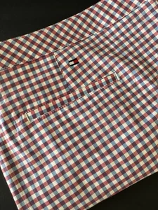 Tommy Hilfiger Cotton Capri Pants Size 20 Vintage NWOT Red White Blue Check - Picture 1 of 16