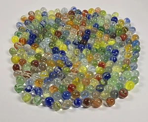 Lote vintage de 243 canicas mixtas de vidrio multicolor - Imagen 1 de 8