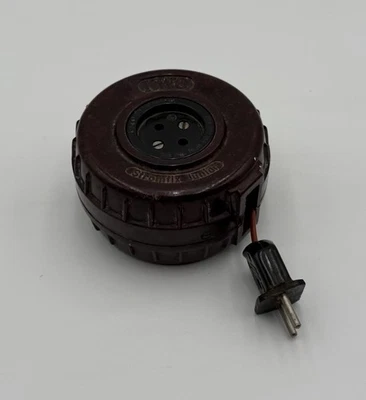 DDR KWO Stromfix Junior Kabeltrommel Bakelitgehäuse - Vintage #KA167 - Bild 1 von 4