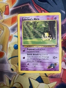 Sabrina's ABRA 94/132 - COMMON - Gym CHALLENGE - VINTAGE WOTC Pokemon Card - LP - Picture 1 of 2