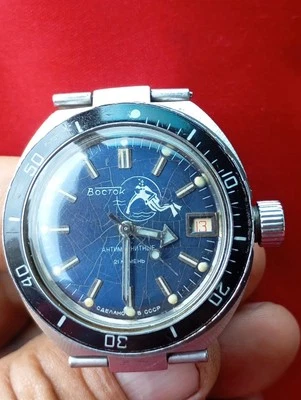 Винтажные механические наручные часы Amphibian Vostok советские дайверские 200 м мили - Изображение 1 из 4