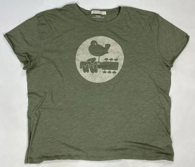 Camiseta We The Free Woodstock Logo Gráfico Mujer Pequeña Gran Tamaño Verde Música Foto 1 de 4