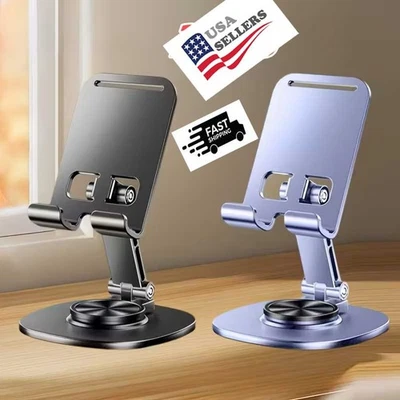 金属手机和平板电脑支架 - 可调节、可折叠、多角度支架 - 美国 — 第 1/4 张图片