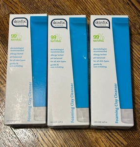 Neu 3 Skinfix 99 % natürliche schäumende Tonerde Reiniger je 3,4 Unzen pH-ausgeglichen - Bild 1 von 5