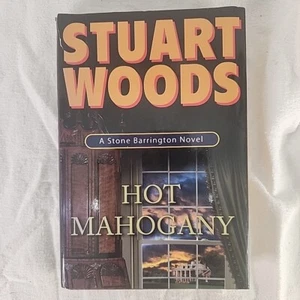 Book Hot Mahogany A Stone Barrington Novel Hardcover Stuart Woods First Edition - Picture 1 of 6