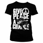 Offiziell lizenziertes Damen-T-Shirt John Lennon - Give Peace A Chance S-XXL Größen