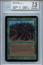 MTG Alpha Wall of Wood BGS 7.5 NM+ Magic The Gathering WOTC Card  2743