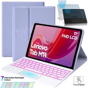 For Lenovo Tab M11 TB-330FU 11" 2024 Backlit Keyboard with Touchpad Case Mouse - Photo 1/49