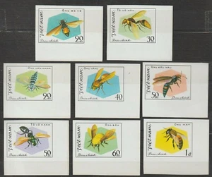 1982 Vietnam Stamps Bees and Wasps Scott # 1172 - 1179 Imperf. MNH - Picture 1 of 2
