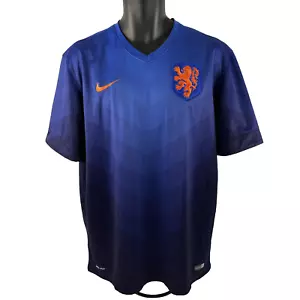 Mens NETHERLANDS 2014 2015 AWAY FOOTBALL SHIRT SOCCER JERSEY NIKE Size XL - Picture 1 of 10