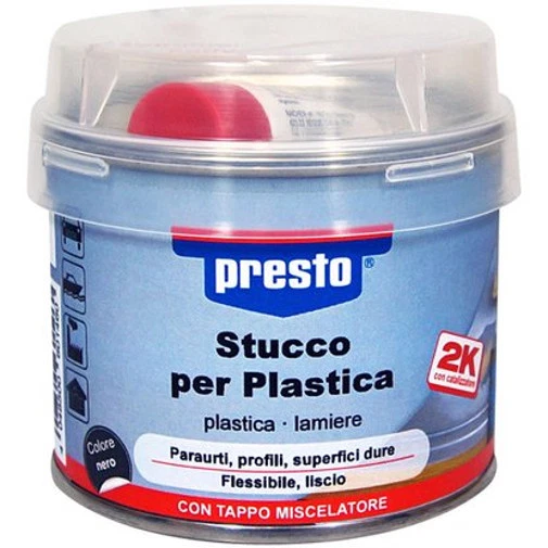 DUPLI COLOR presto stucco elastico x PLASTICA bicomponente AUTO MOTO catalizzato - Immagine 1 di 1