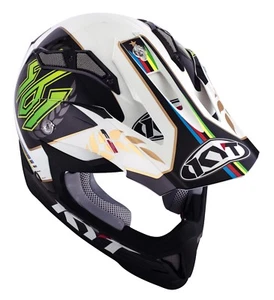 CASCO KYT STRIKE EAGLE ROMANA FEBYRE MX - ACU ESTAMPADO ORO APROBADO - KY/SE-RF - Imagen 1 de 7