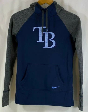 Nike Tampa Bay Rays MLB Therma-Fit Long Sleeve Sweatshirt Hoodie Blue Gray S Cover