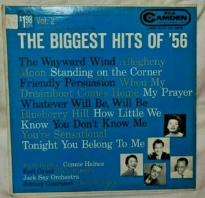 The Biggest Hits of 1956 RCA Camden LP 33 1/3 - Picture 1 of 4