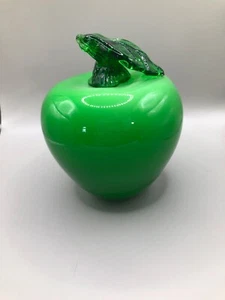 Hermoso pisapapeles manzana vidrio artístico verde - Imagen 1 de 8