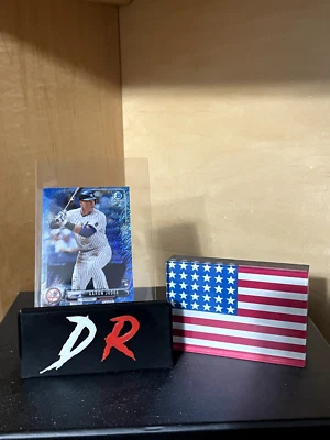 Aaron Judge, 2017 Bowman Chrome Mini, Blue Shimmer Refractor #104/150, NYY, #32 - Image 1 of 3