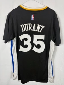 Durant #35 Golden State Warriors Adidas Sleeve Jersey Swingman Size Small - Bild 1 von 4