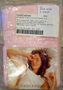Cuddledown German Flannel Pillowcases (2)~Pink~Std/Queen~2 Sets Available~NEW