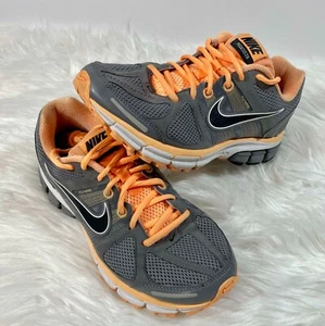 Nike Air Pegasus+ 28 Running Shoes Gray Peach Orange 443802-008 Women Size 6 - Picture 1 of 9