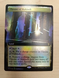 Throne of Makindi FOIL Extended Art Zendikar Rising Magic MTG WOTC M3806 - Picture 1 of 4