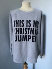 Label Lab Ladies Grey Christmas Sweatshirt Jumper - Size 18